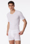 Shirt kurzarm V-Ausschnitt Feinripp weiß - Original Classics