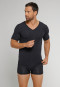 T-shirt bleu nuit à manches courtes avec col en V - Personal Fit