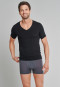 Shirt korte mouwen V-hals zwart- Personal Fit