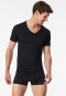 Shirt short sleeve v-neckline black - Premium Modal