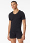 Shirt kurzarm V-Ausschnitt schwarz - Premium Cotton