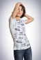 Short-sleeved shirt white-blue - Revival Greta