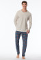 Long-sleeve mottled beige shirt - Mix+Relax