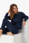 Tee-shirt manches longues interlock coton bio bleu nuit - Mix+Relax