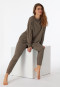 Shirt long-sleeved interlock organic cotton taupe - Mix & Relax