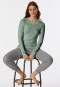 Shirt lange mouwen lindegroen - Revival Greta