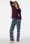 Shirt long-sleeved modal V-neck plum - Mix & Relax