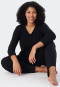Shirt long-sleeved modal V-neck black - Mix & Relax