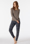 Shirt long-sleeved modal V-neck taupe - Mix+Relax
