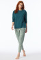 Shirt lange mouwen ronde hals petrol - Mix+ Relax