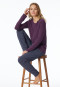 Shirt langarm rundhals pflaume - Mix+Relax