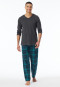 Shirt long-sleeve v-neckline dark grey mottled - Mix+Relax