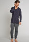 Shirt langarm V-Ausschnitt dunkelgrau - Mix & Relax Cotton Modal