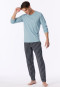 Shirt met lange mouwen en v-hals, ijsblauw - Mix+ Relax