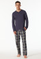 Shirt langarm V-Ausschnitt graphit - Mix+Relax