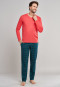 Shirt langarm V-Ausschnitt rot - Mix+Relax
