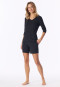 Shirt langarm V-Ausschnitt schwarz - Mix+Relax
