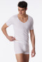 Shirt Interlock naadloze korte mouw V-hals wit - Laser Cut