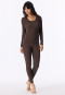Shirt langarm deep brown - Personal Fit