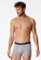 Boxer briefs 3-pack organic cotton woven elastic waistband black / gray - 95/5