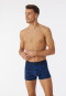Boxer briefs 3-pack organic cotton woven elastic waistband solid colored/patterned dark blue/royal blue - 95/5