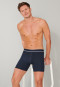 Boxer briefs double rib organic cotton dark blue - Retro Rib