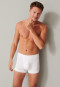 Pantaloncini a doppia costa in cotone biologico, bianco - Retro Rib