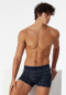 Short fijne interlock met patroon nachtblauw/wit - Fine Interlock