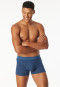 Shorts Organic Cotton gemustert atlantikblau - Comfort Fit