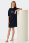Sleepshirt kurzarm Organic Cotton Sea dunkelblau - Aquatic Flow