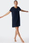 Slaapshirt korte mouwen print donkerblauw - Essential Nightwear