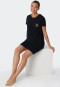 Sleep shirt short-sleeved print black - Essential Nightwear