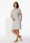 Sleep shirt short-sleeved stripes heather gray - Casual Essentials