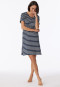 Sleep shirt short-sleeved stripes midnight blue - Casual Essentials