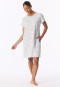 Sleepshirt kurzarm Streifen silbergrau-meliert - Casual Essentials