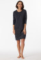 Maglia da notte a maniche lunghe in modal con stampa grafica, blu notte - Contemporary Nightwear