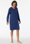 Long-sleeved V-neck sleep shirt polka dots navy - Comfort Essentials
