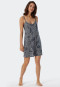 Sleep shirt modal V-neck spaghetti straps leaf print multicolored - Contemporary Nightwear