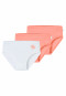 Slips 3er-Pack Sonne apricot/weiß - Fine Rib