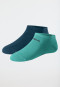 Stay-fresh sneaker socks 2-pack blue/green - Fashion