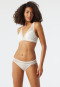 Soft bra with cups non-wired lace Lurex off-white - Glam Lace