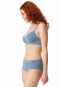 Reggiseno reggiseno con coppa e coppette scorrevoli grigio-blu - Unique Micro