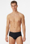 Sports briefs 2-pack with fly fine rib black - Original Feinripp