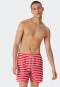 Swim trunks woven fabric red and white striped - Submerged