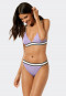 Slip Tai per bikini foderato con elastico in vita di colore viola - California Dream