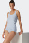 Top 2-pack organic cotton black/light blue - 95/5 Organic