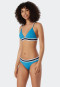 Triangel-Bikini-Set herausnehmbare Softcups variable Träger Mini-Slip Ripp-Optik aquarium - Underwater