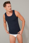 Hemd dubbelrib biologisch katoen donkerblauw - Retro Rib