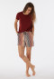 Geweven broek kort viscose gestreept meerkleurig - Mix+Relax