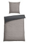 Biancheria da letto reversibile, 2 pezzi in flanella fine, colore grigio - SCHIESSER Home